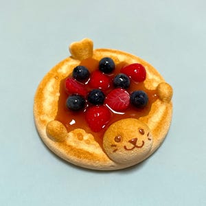 Pfannkuchen-Siegel, Ornament mit winzigen Beeren und Ahornsirup
