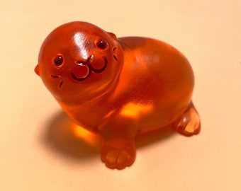 Orange Candy Sea Lion Figurine
