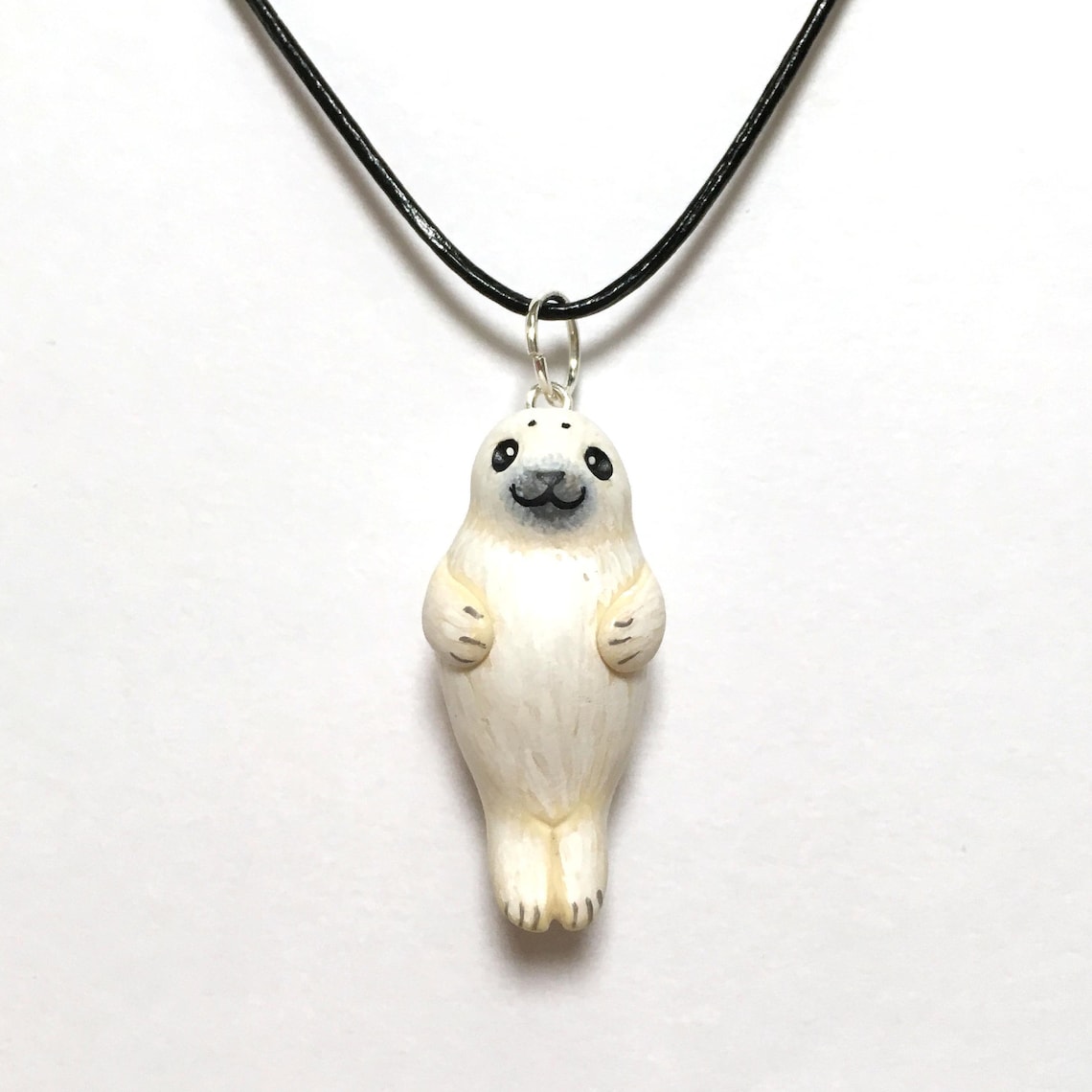 Seal Charm Necklace Baby Seal Pendant White Seal Necklace Etsy