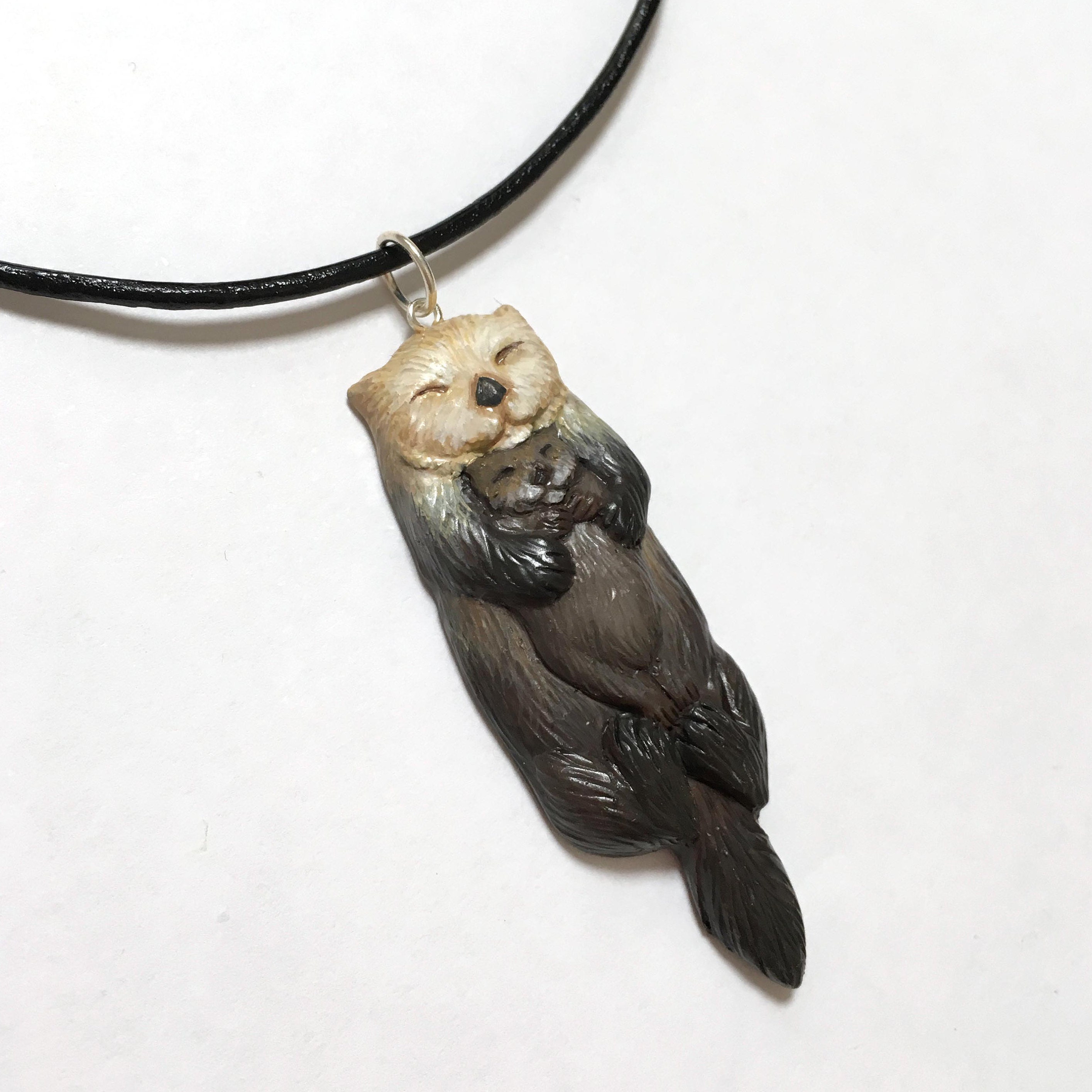 Sea Otter Pendant, Otter Hug Necklace, Polymer Clay Animal Jewellery, Cute  Parent and Child Gift, Baby Animal Charm - Etsy