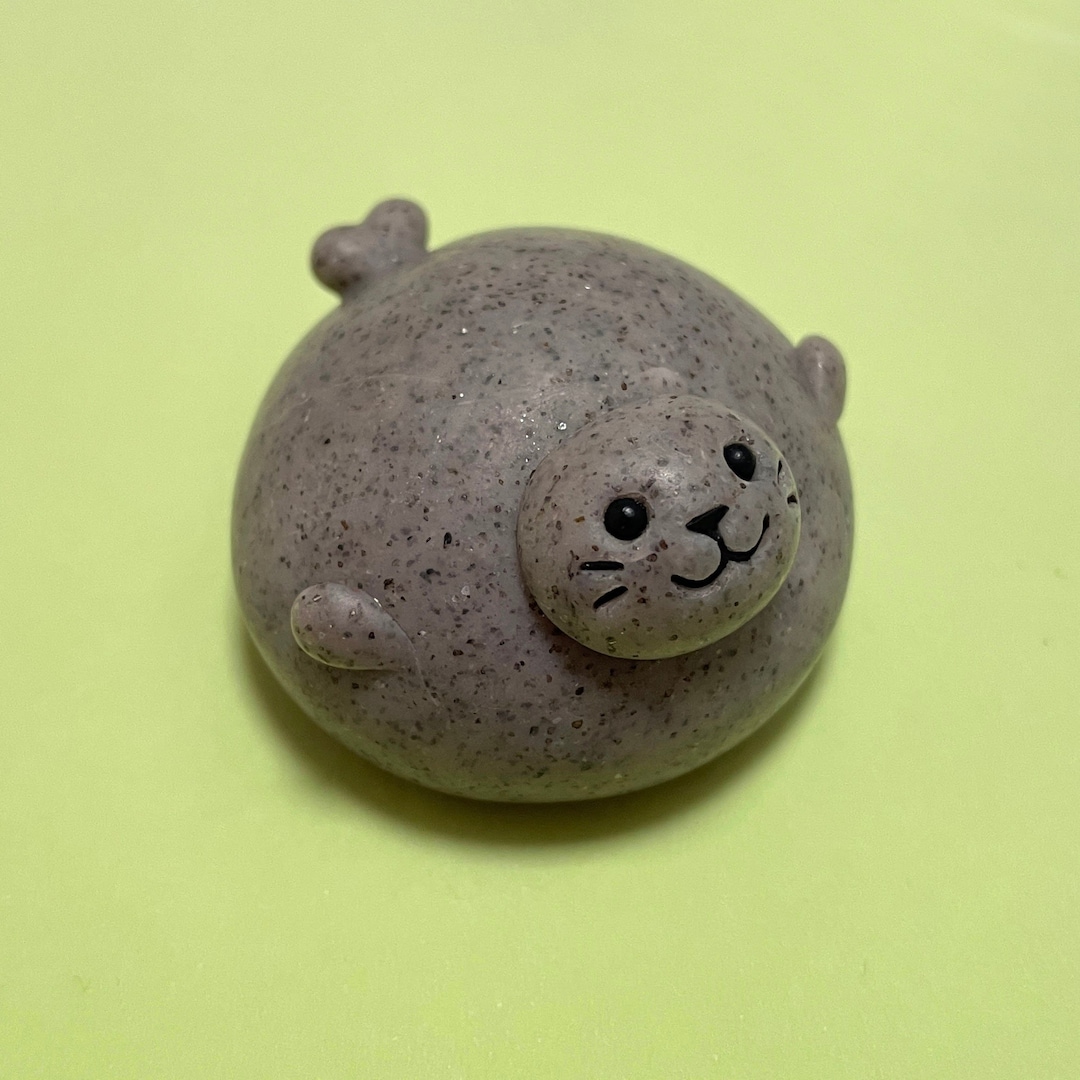 ストレス解消アザラシ彫刻/感覚玩具、ペットロック、植木鉢の飾り