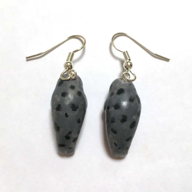 Miniature Seal Earrings Tiny Animal Jewellery Grey Seal Etsy
