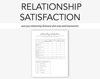 Relationship Satisfaction: Mental Health Journal, Depression, Anxiety, Therapy Journal, Home Management, Counseling Binder, Planner