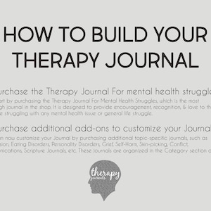 Depression Therapy Journal: Instant Printable Download, Anxiety, Mental Health, Cognitive Behavior, Self Esteem, Daily Food, Sleep Diary image 6