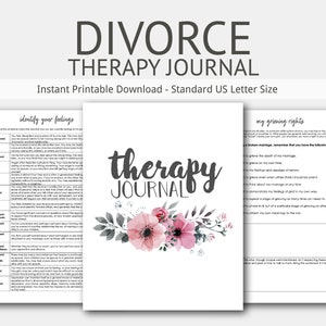 Divorce Therapy Journal: Marriage, Breakup, Therapy Journal, Relationship, Dating, Grief, Depression, Anxiety, Stress Journal, Spouse