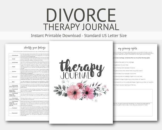 divorce therapy journal marriage breakup therapy journal etsy australia