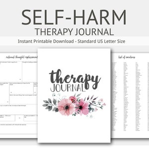 Self-harm Therapy Journal: Mental Health, Cutting, Burning, Depression ...