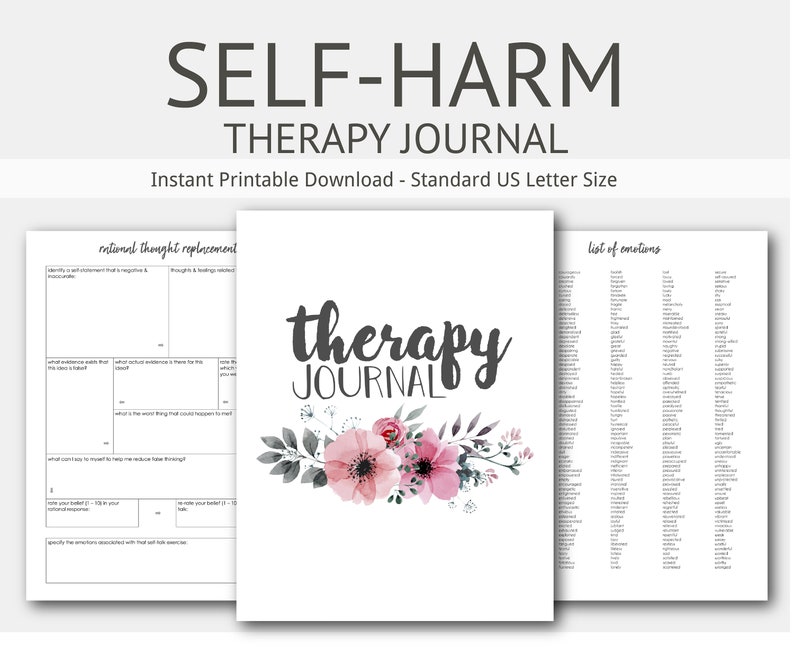 Self-Harm Therapy Journal: Mental Health Cutting Burning | Etsy
