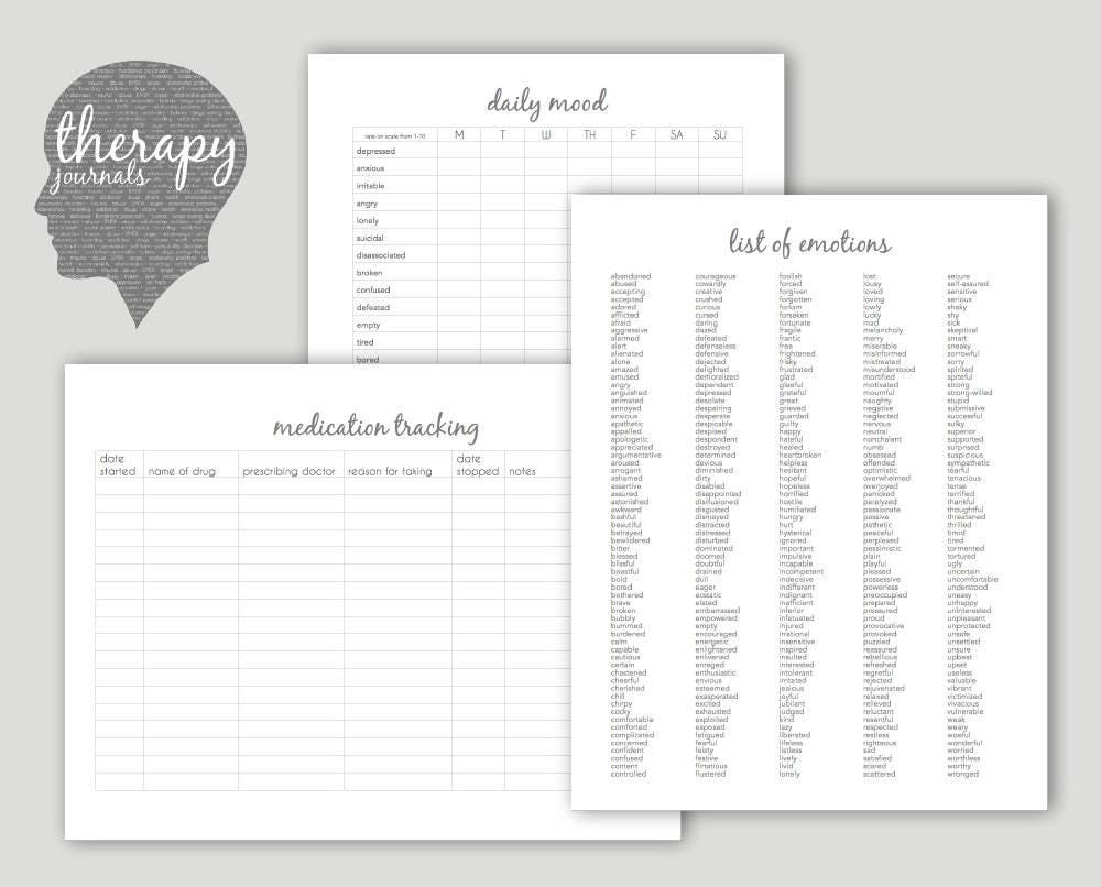 Therapist Bundle Therapy Journals for Mental Health Etsy