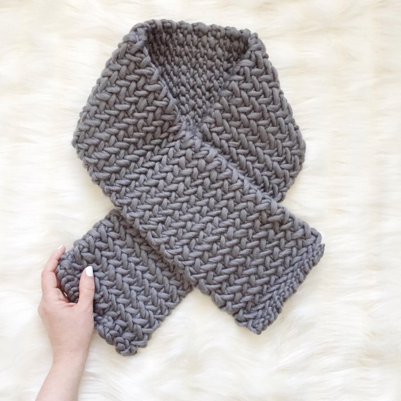 KNITTING PATTERN Herringbone Scarf // Cozy Winter Accessory Etsy Canada