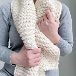 KNITTING PATTERN Ribbed Scarf, Big Oversized Scarf, Knitwear, Cozy Winter Accessory, Easy Knit, Handmade Holiday Gift, Digital Download, diy image 3