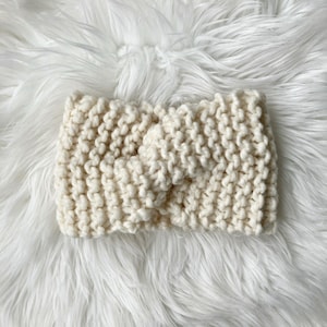 Beginner Headband Knitting Pattern Classic Winter Earwarmer Knit Instructions Easy Headband Video Support Handmade Headband Child Adult Size