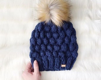 PATTERN A MAGLIA Cappello a bolle, modello berretto lavorato a maglia accogliente, cappello lavorato a maglia fai da te, taglie per adulti per bambini, accessori invernali, regalo di Natale fatto a mano, pdf