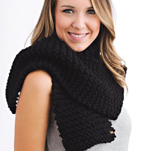 KNITTING PATTERN Ribbed Scarf, Big Oversized Scarf, Knitwear, Cozy Winter Accessory, Easy Knit, Handmade Holiday Gift, Digital Download, diy image 1