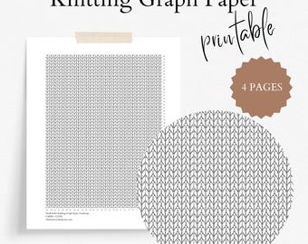 Plantilla de papel milimetrado para tejer: Diseño de punto jersey (patrón PDF)