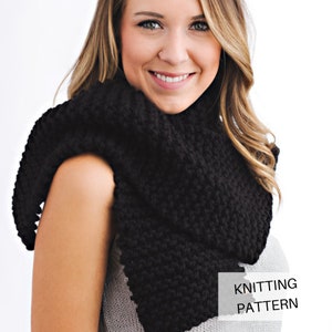 KNITTING PATTERN Ribbed Scarf, Big Oversized Scarf, Knitwear, Cozy Winter Accessory, Easy Knit, Handmade Holiday Gift, Digital Download, diy image 2