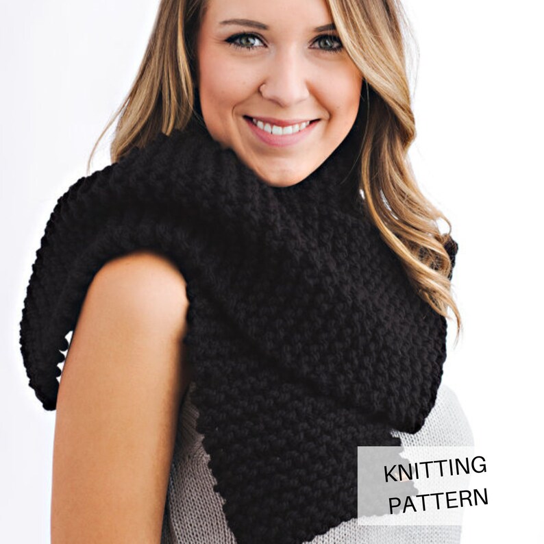 KNITTING PATTERN Ribbed Scarf, Big Oversized Scarf, Knitwear, Cozy Winter Accessory, Easy Knit, Handmade Holiday Gift, Digital Download, diy image 2