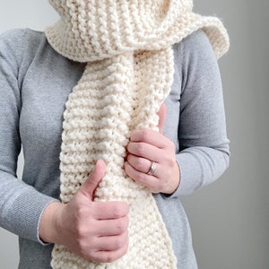KNITTING PATTERN Ribbed Scarf, Big Oversized Scarf, Knitwear, Cozy Winter Accessory, Easy Knit, Handmade Holiday Gift, Digital Download, diy image 6