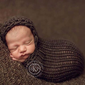 Baby Cocoon Knitting Pattern Newborn Photography Prop Knit Pattern Professional Baby Photos Hooded Cocoon Wrap