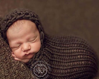 Baby Cocoon Knitting Pattern: Newborn Hooded Photo Prop (PDF Pattern)