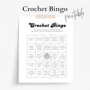 Crochet Bingo Game Cards Printable Fun for Crocheters Track Your Goals Instant Download Done-For-You and Blank