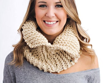 KNITTING PATTERN Open Collar Cowl // Cozy Winter Accessory, PDF Instant Download