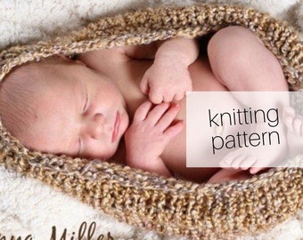 KNITTING PATTERN Newborn Pod // Newborn Photography Prop, PDF Instant Download