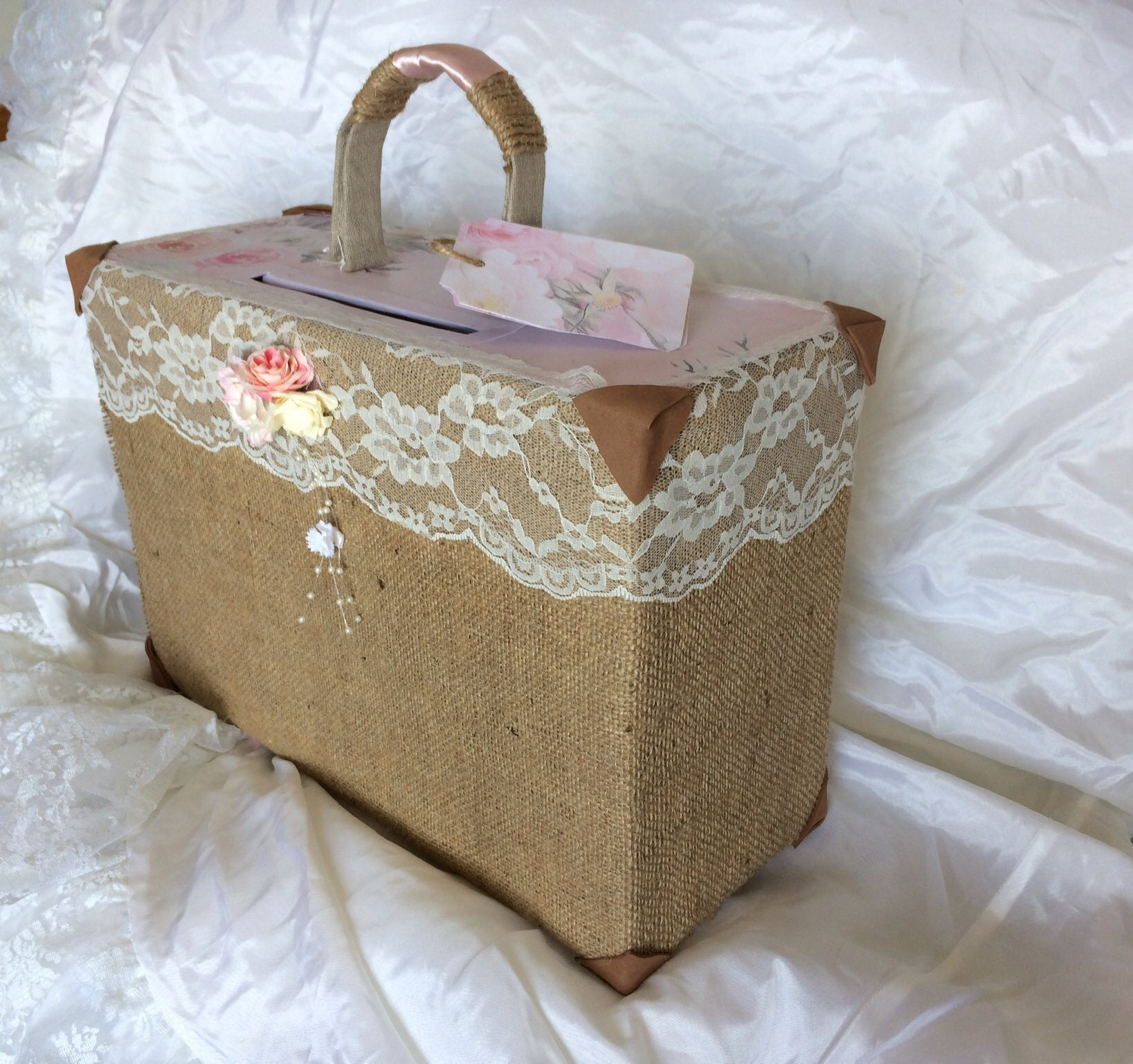 Urne Valise Mariage Champetre