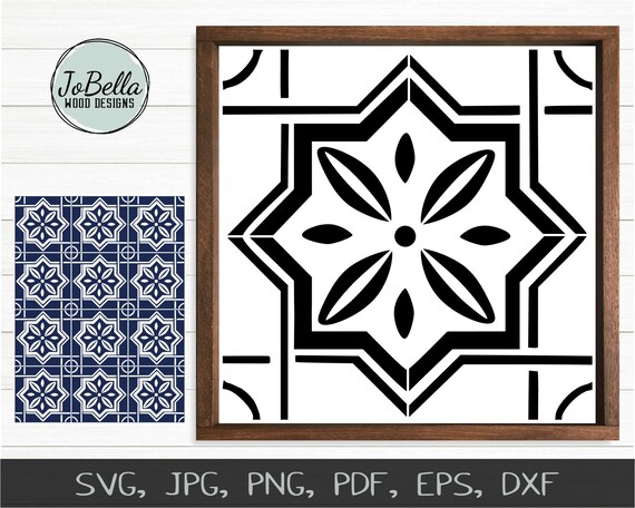 Tile Svg Tile Stencil Moroccan Tile Floor Tile Svg Tile Stencil Svg Tile Art Kitchen Tile Svg Farmhouse Svg Tile Printable