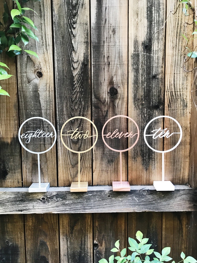 Anna - Circle Table Numbers - Etsy