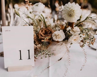 Modern Table Numbers