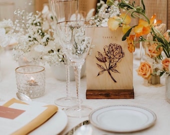 Laser Engraved Table Number