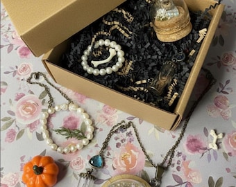 Mystery box (every box includes a jumping spider afterlife) plus 3 random items