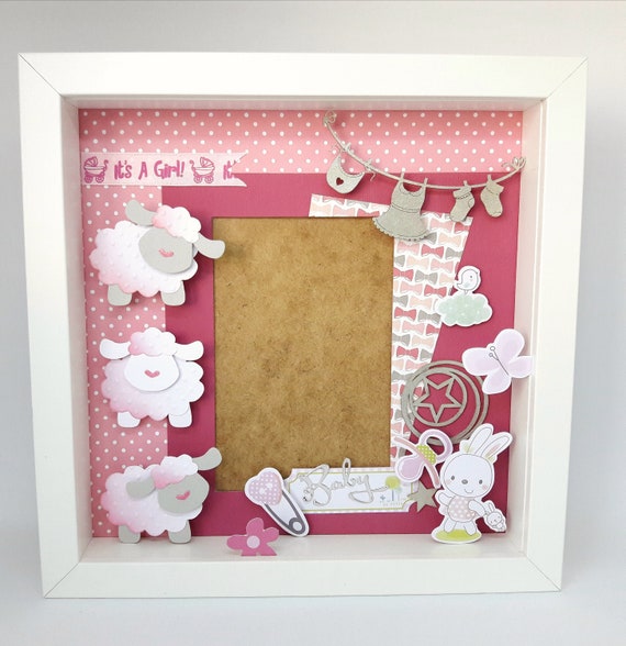Baby Girl 3d Photo Frame Baby Gift Nursery Decor Nursery Etsy