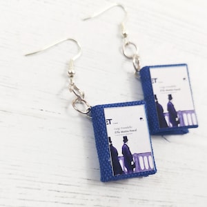 Orecchini libri Il Fu Mattia Pascal di Luigi Pirandello, Libri in miniatura, Gioielli di carta