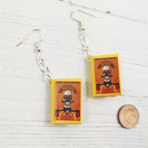 Orecchini Libri Cento anni di Solitudine di Gabriel Garcia Marquez, Libri in miniatura, Gioielli di Carta