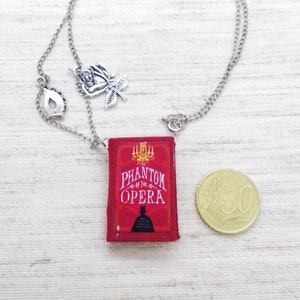 Book Keychain Phantom of the Opera, Book Lover Gift, Paper Jewelry, Book Party Favors