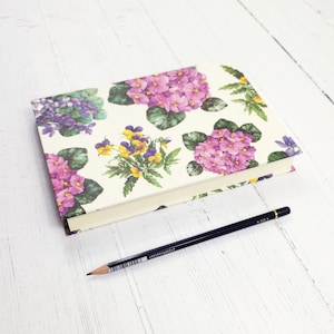 Journal intime Myosotis, livre personnalisè, carnet fait main, reliure