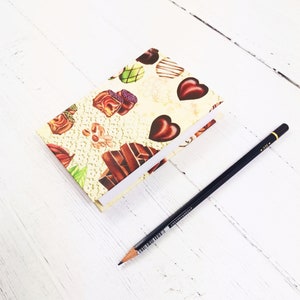Diario colorato Cioccolato, agenda personalizzata, rilegato a mano