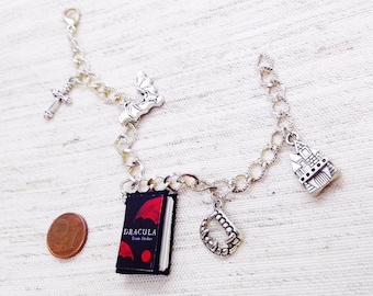 Bracelet Book Lovers Dracula, Bram Stoker, Book Party Favors