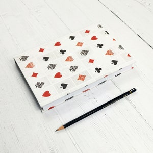 Diario colorato Carte da Gioco, agenda personalizzata, rilegato a mano
