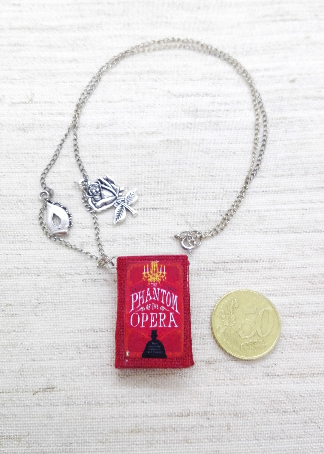 Book Keychain Phantom of the Opera, Book Lover Gift, Paper Jewelry ...
