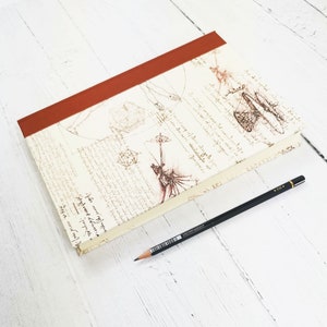 Diario Da Vinci, agenda personalizada, encuadernada a mano