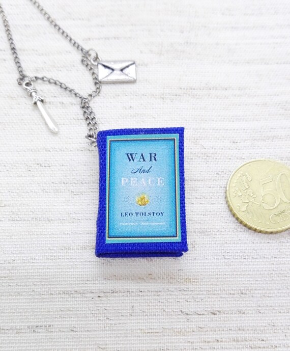 War and Peace Book Charm Sterling Silver War and Peace Book Charm Sterling Silver