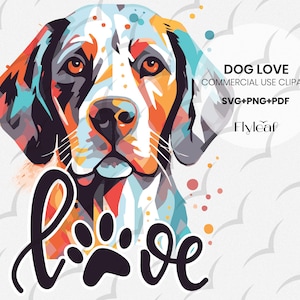 Dog Love SVG, Dog Lover Tshirt Design, Digital Download T Shirt PNG, Groovy Sublimation, PNG for Shirts, Dog Mom, Love My Dog svg File
