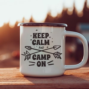 Camping Sublimation SVG, Camping shirt png, Summer Sublimation, Camping Cut Files, Adventure svg, Happy Camper svg, Keep calm T shirt svg image 3