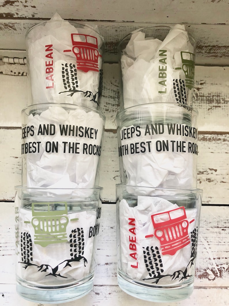 Jeep and Whiskey Both Better On The Rocks Vinyl Decal