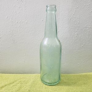 West End Brewing Company Glass Beer Bottle Vintage Utica NY Amber Green F25 A1