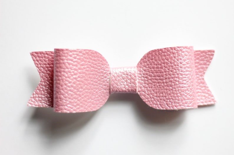 Perfectly Pink Faux Leather Bows