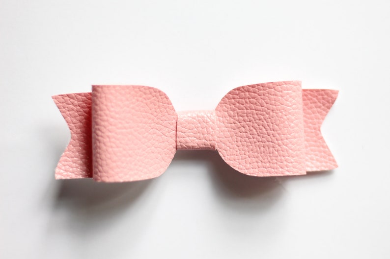 Perfectly Pink Faux Leather Bows